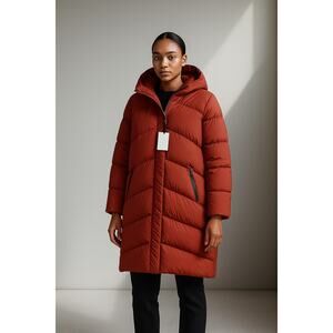 Duno-“Alpes / Casale” Unisex Long Puffer Coat –Rust Red Sz:US S-M(EU 46) Ret$800
